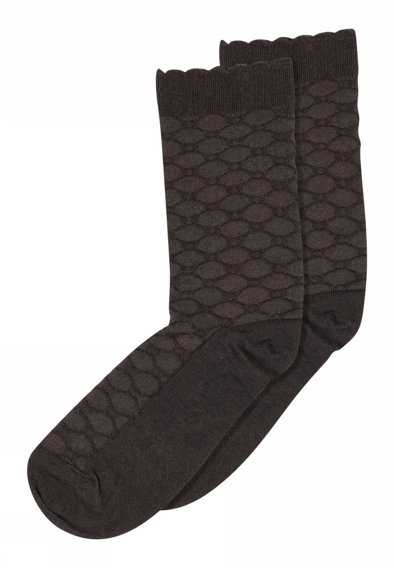 MP Grace socks dark brown 541