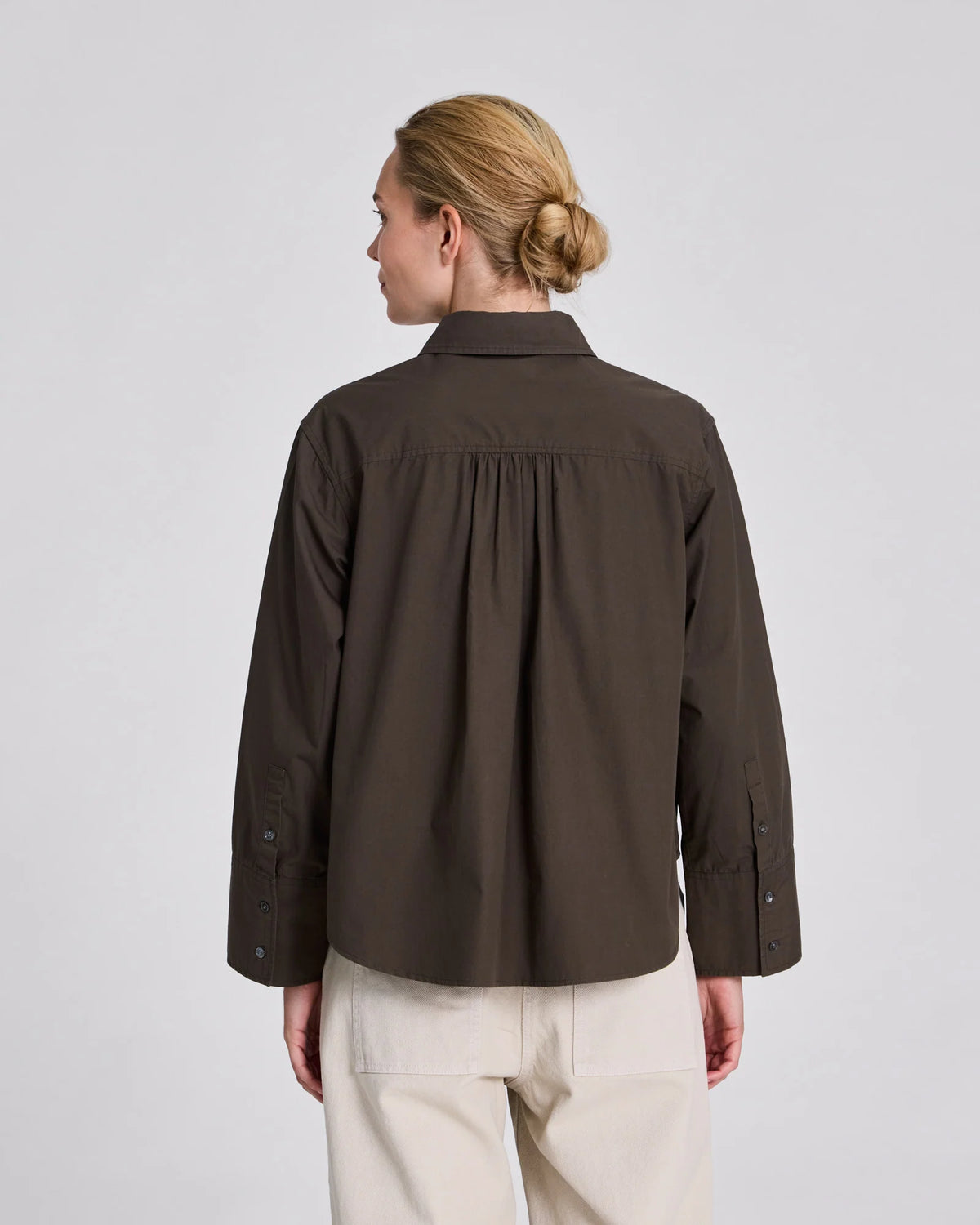 Gai+Lisva Isabella LS poplin shirt Black Olive