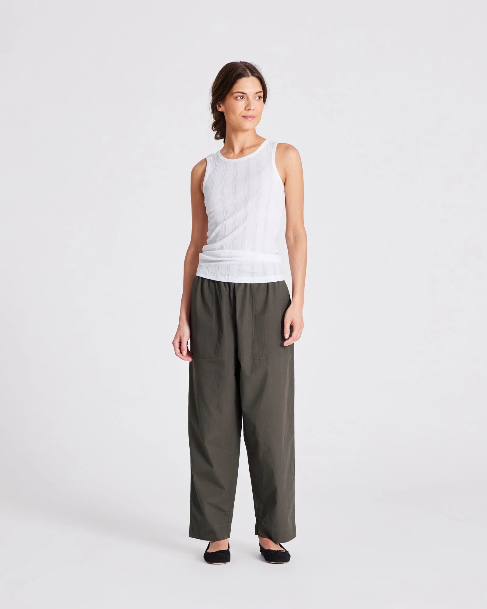Gai+Lisva Jasmin poplin pants Beluga