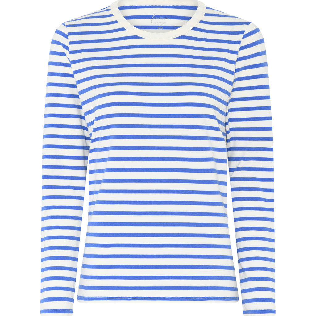 Frau Lucca cotton ls top Amparo blue stripe