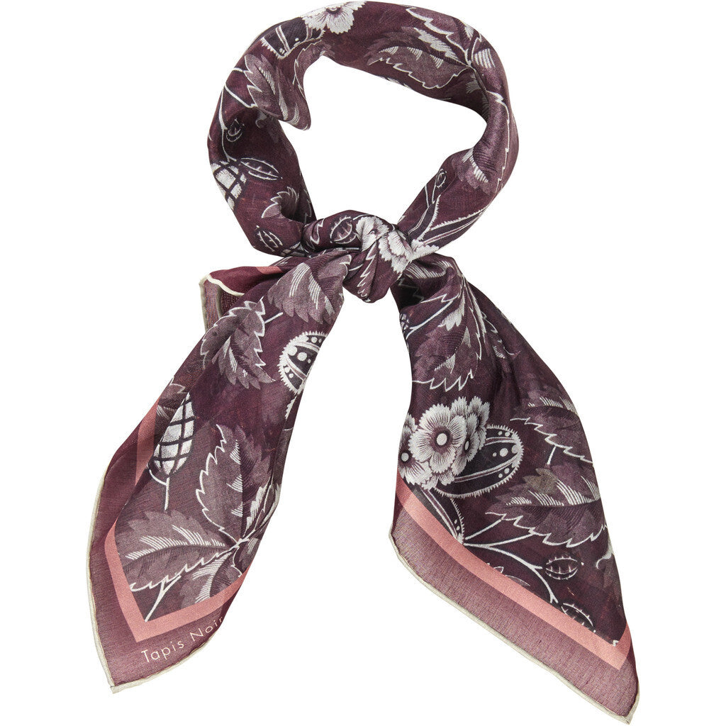 Tapis Noir light Bordeaux Bloom scarf