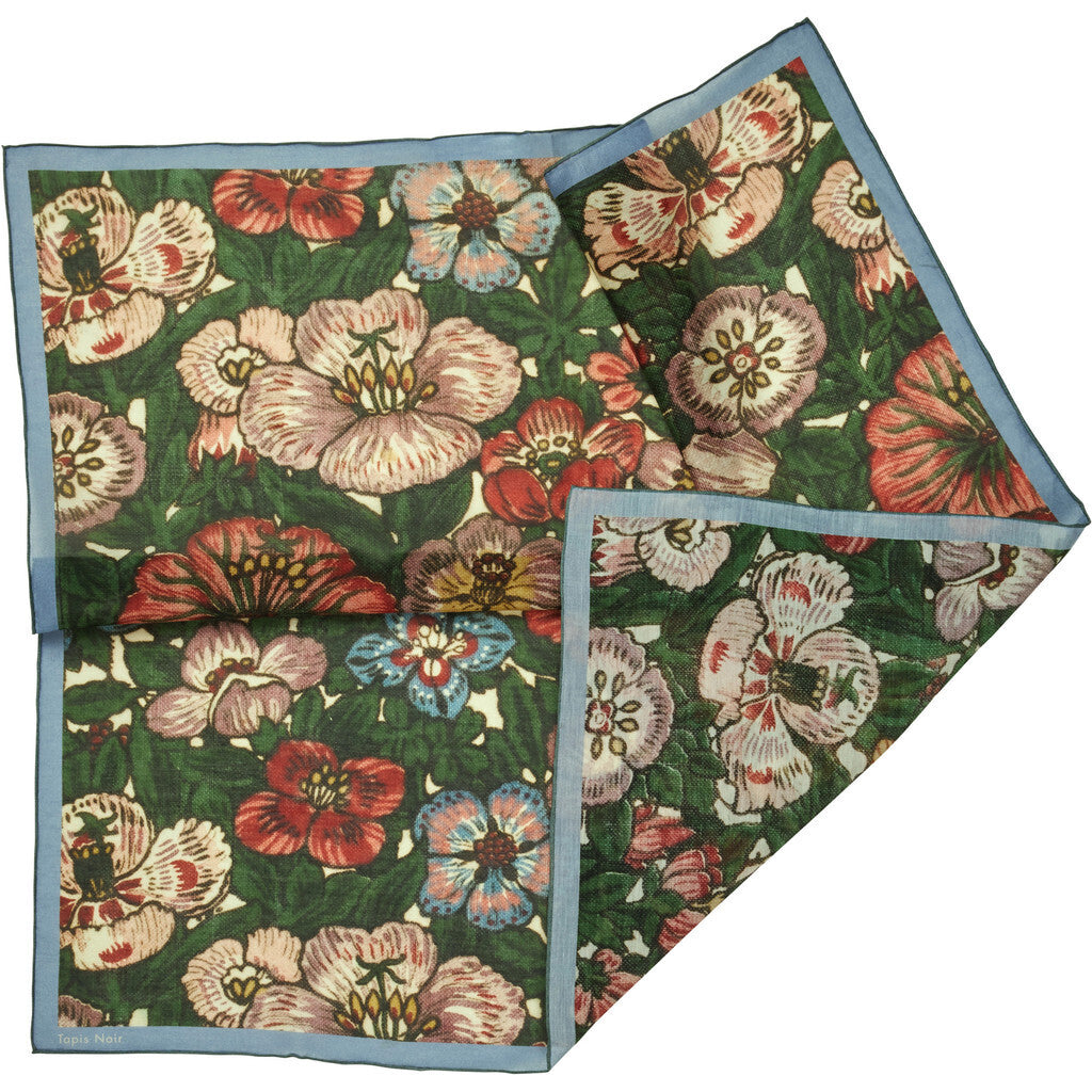 Tapis Noir light Green Bloom scarf