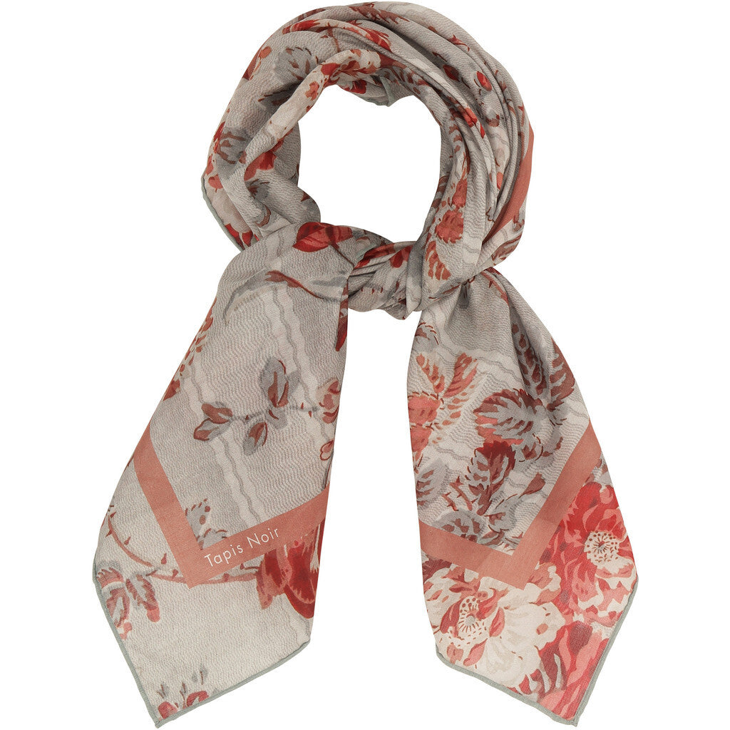 Tapis Noir light Grey Bloom scarf