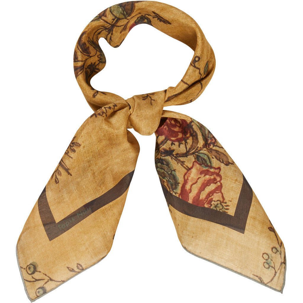 Tapis Noir light Ochre Bloom scarf