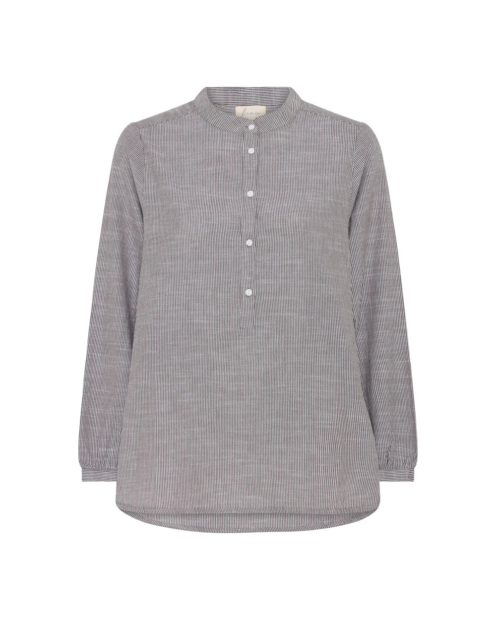 Frau Madrid ls shirt Tapioca coffee stripe