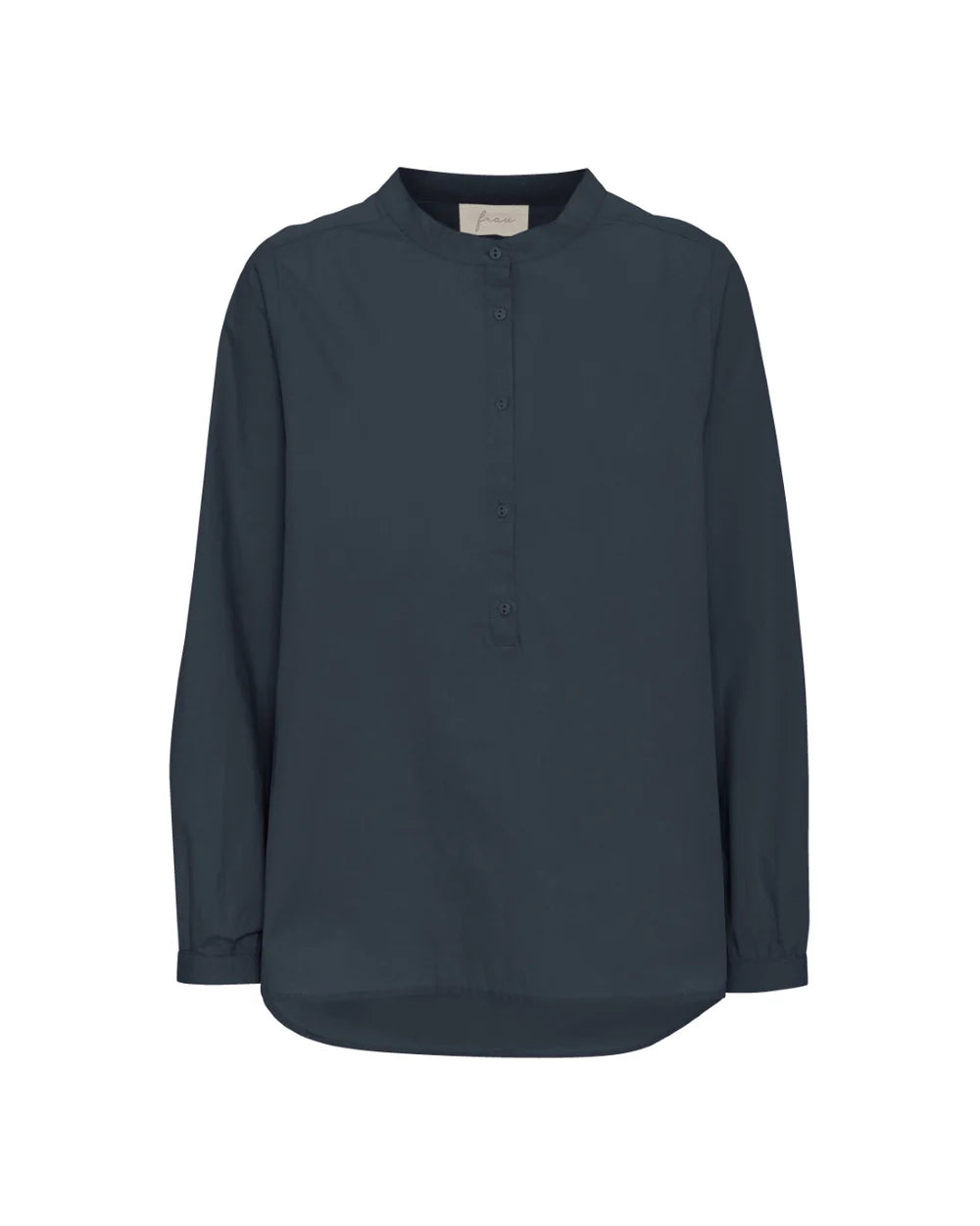 Frau Madrid wide sleeve shirt India ink blue