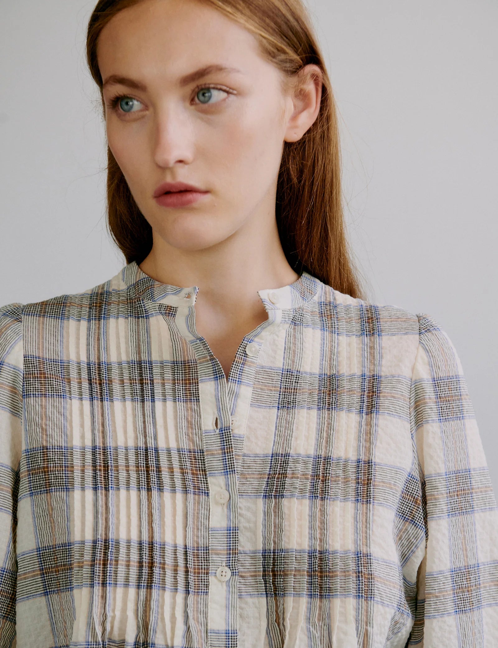 APOF Nea blouse whisper check