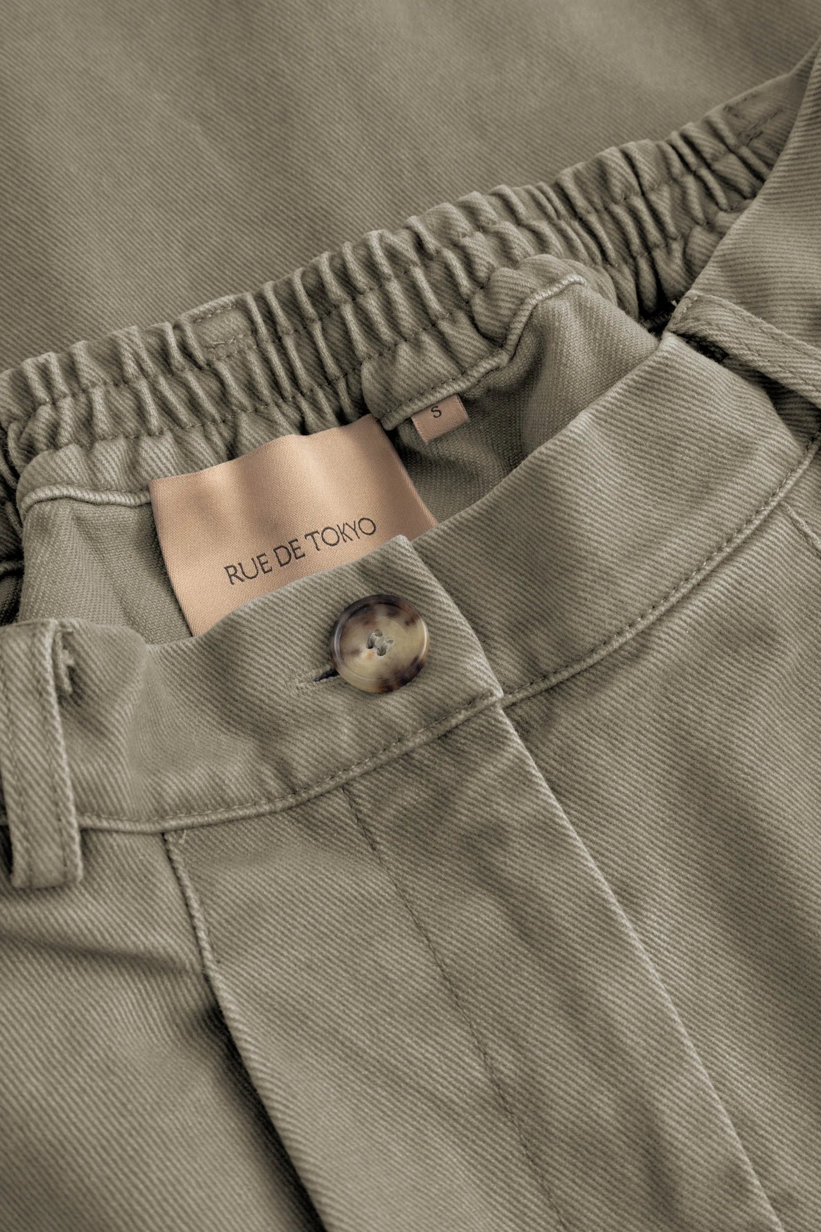 Rue De Tokyo Pen skirt faded twill Sage Green
