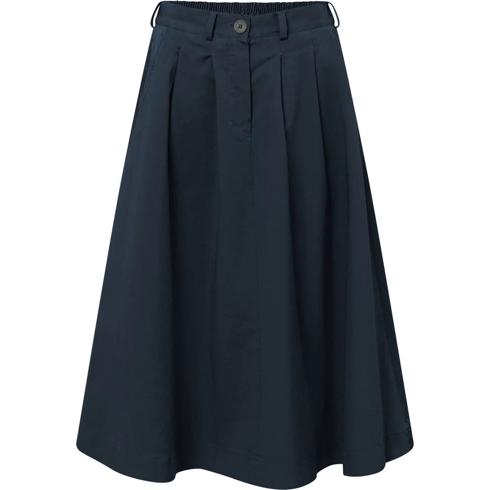 Rue de Tokyo Pen skirt organic twill dark navy