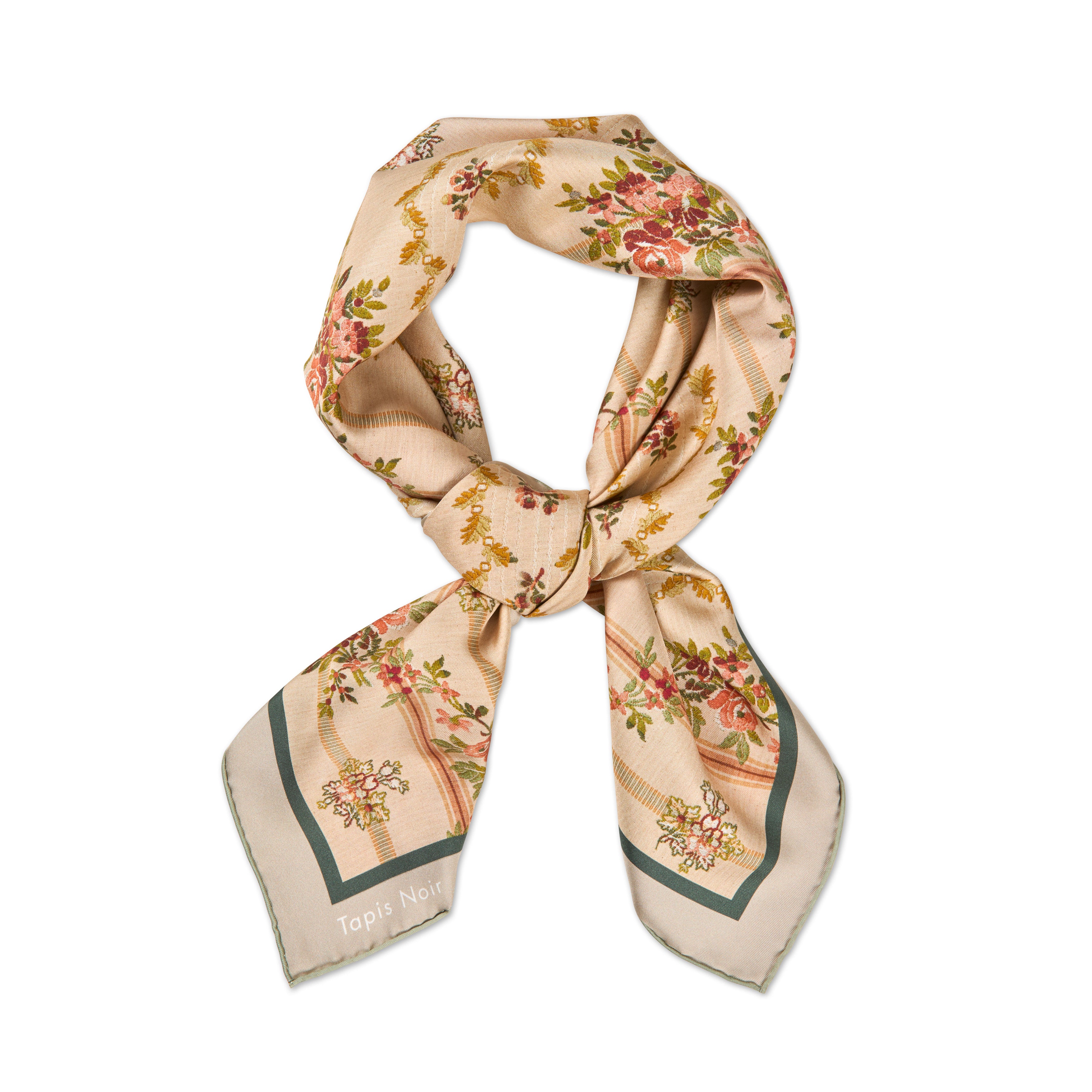 Tapis Noir classical Pastel stripe scarf