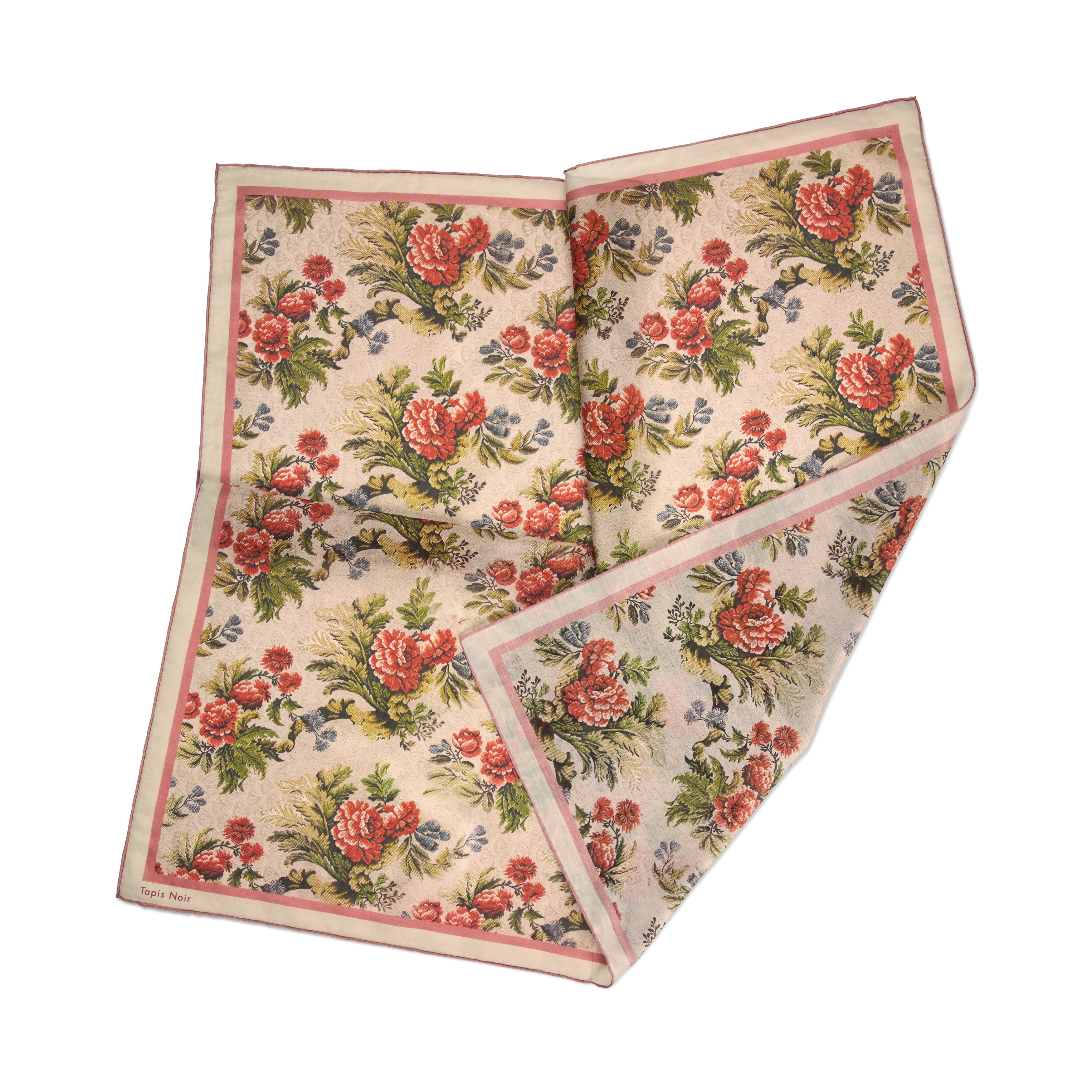 Tapis Noir light Peach flower scarf