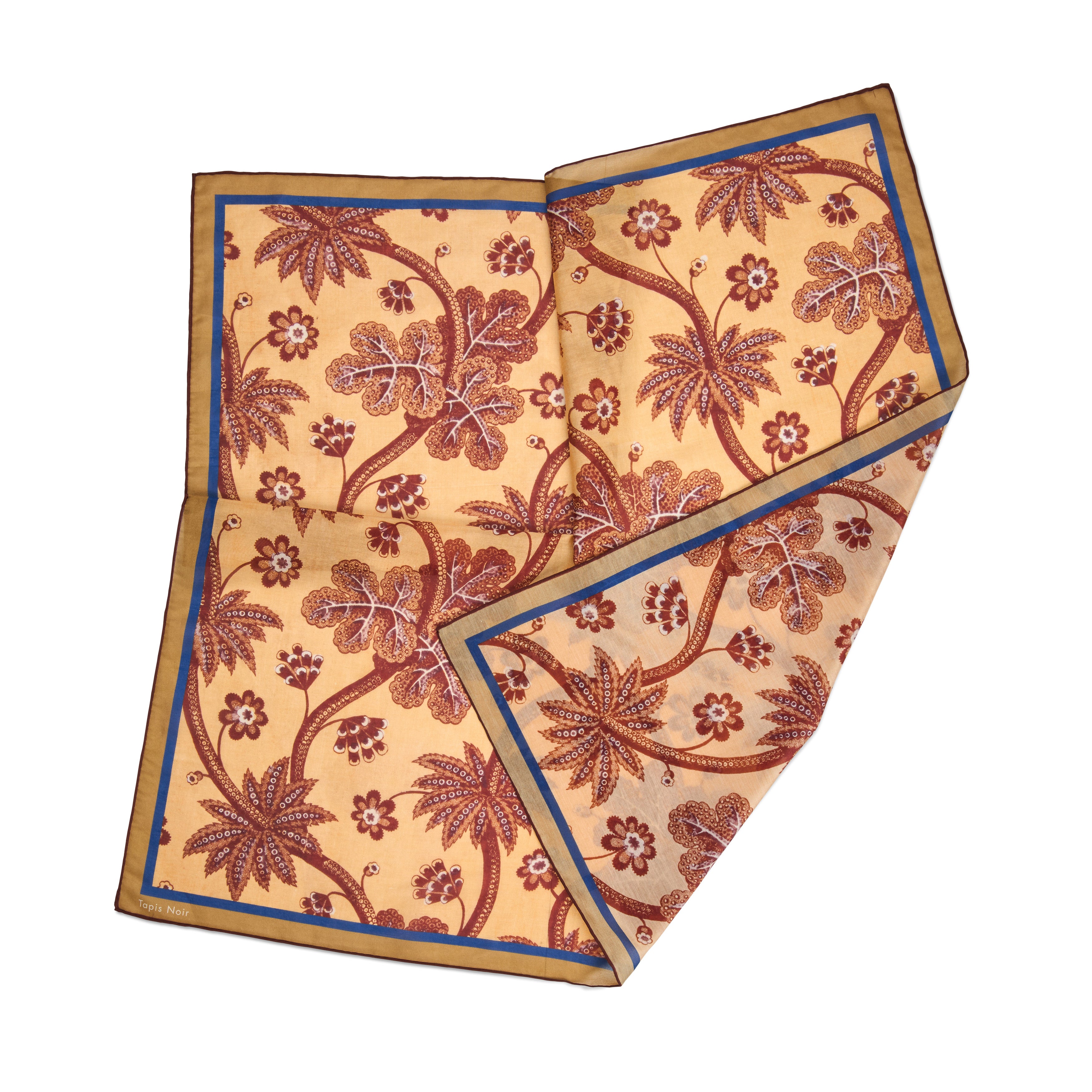 Tapis Noir light Brown flower scarf