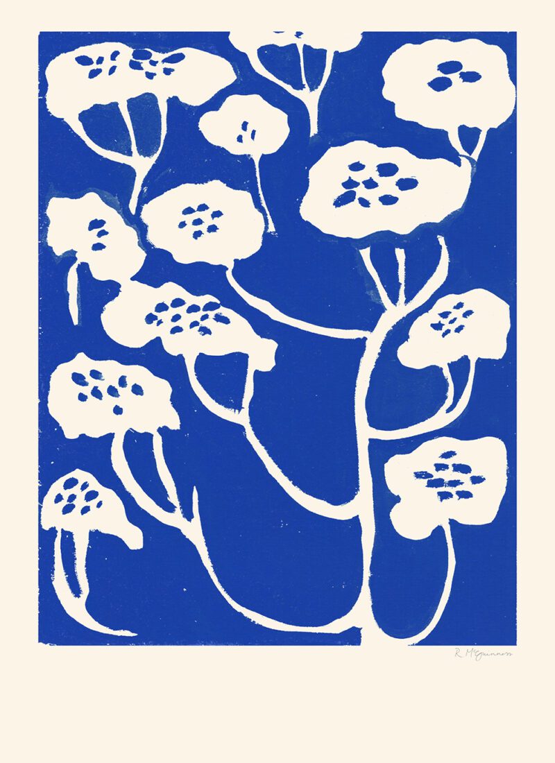 The Poster Club Art card Rosie McGuinness Blue Flower