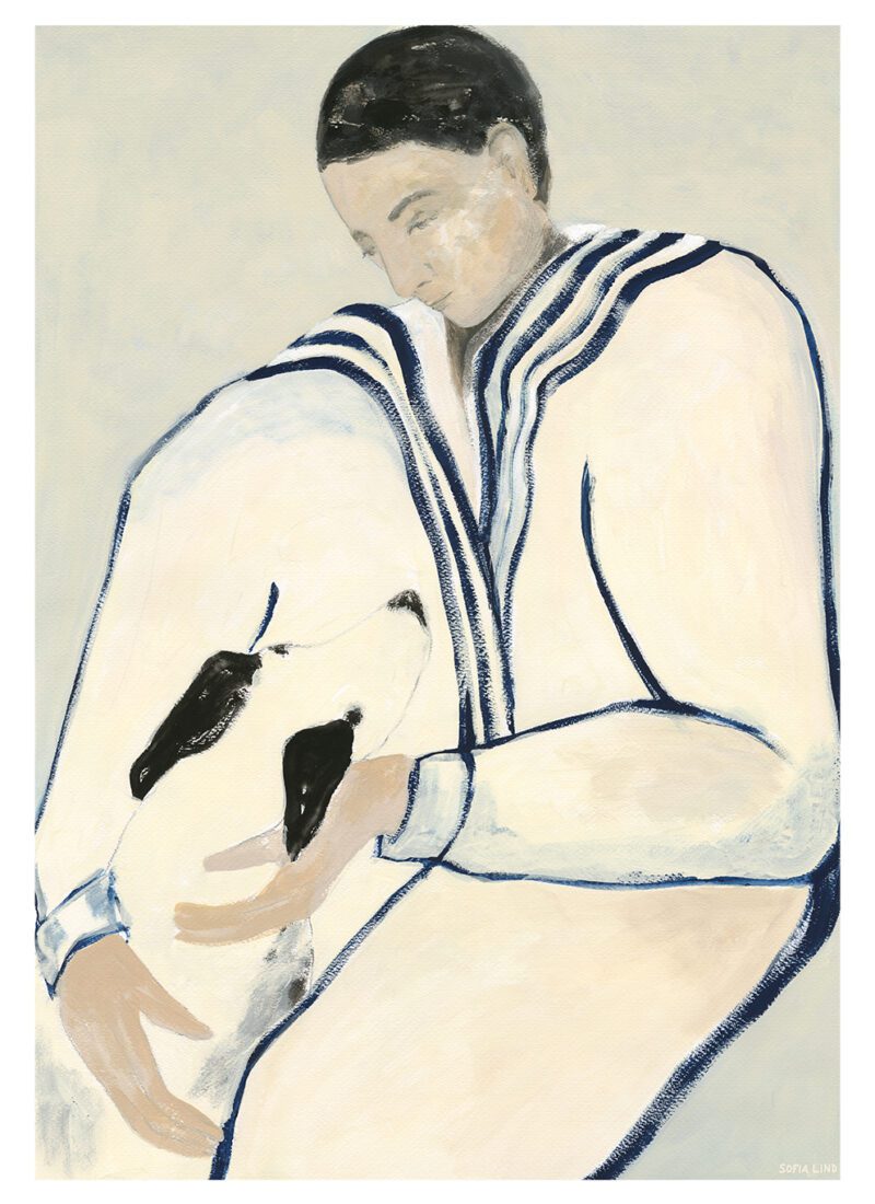 The Poster Club Art card Sofia Lind Man & Dog