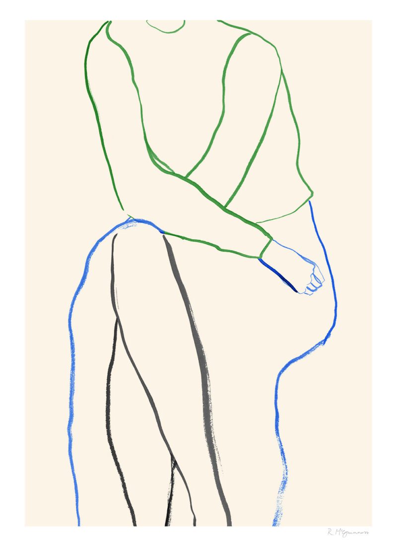 The Poster Club Art card Rosie McGuinness Sitting