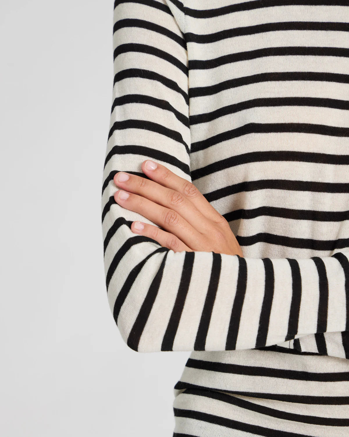 Gai+Lisva Thyra LS Sailor wool top ecru/sort