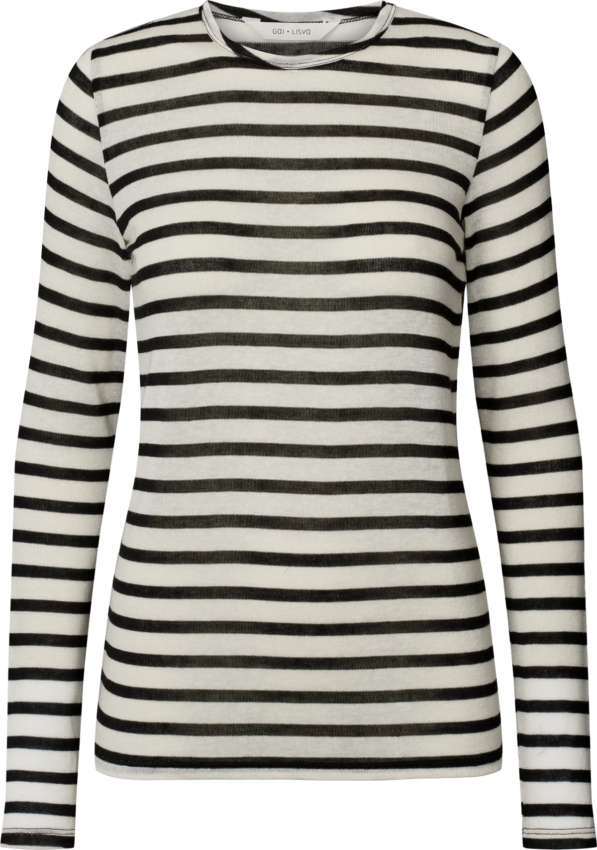 Gai+Lisva Thyra LS Sailor wool top ecru/sort