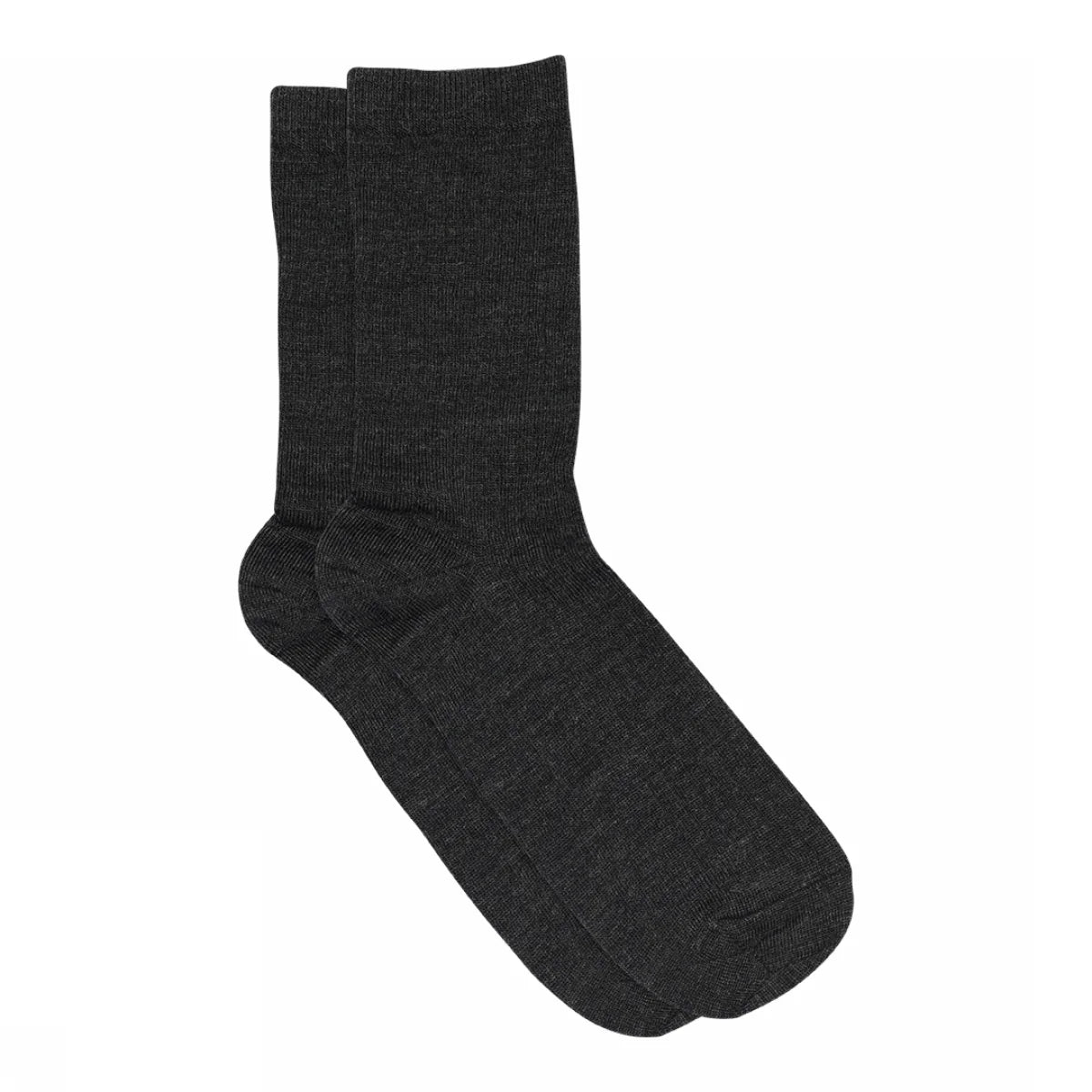 MP wool rib socks dark grey melange