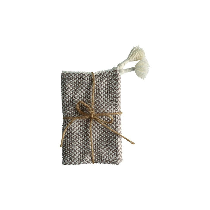 Tine K Home karklud strik Mocca 2-stk.