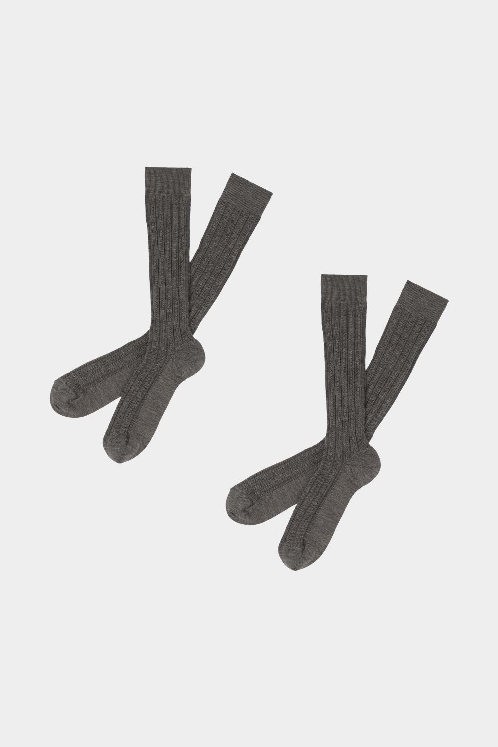 Fub knæstrømper Dark beige melange