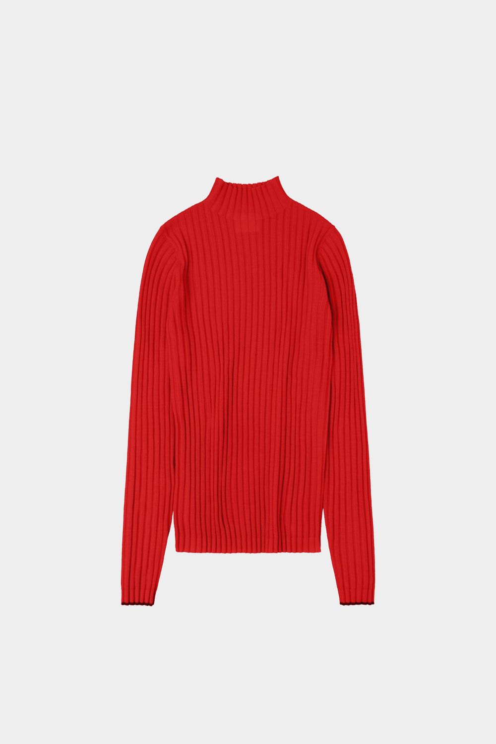 Fub High neck rib blouse Signal red
