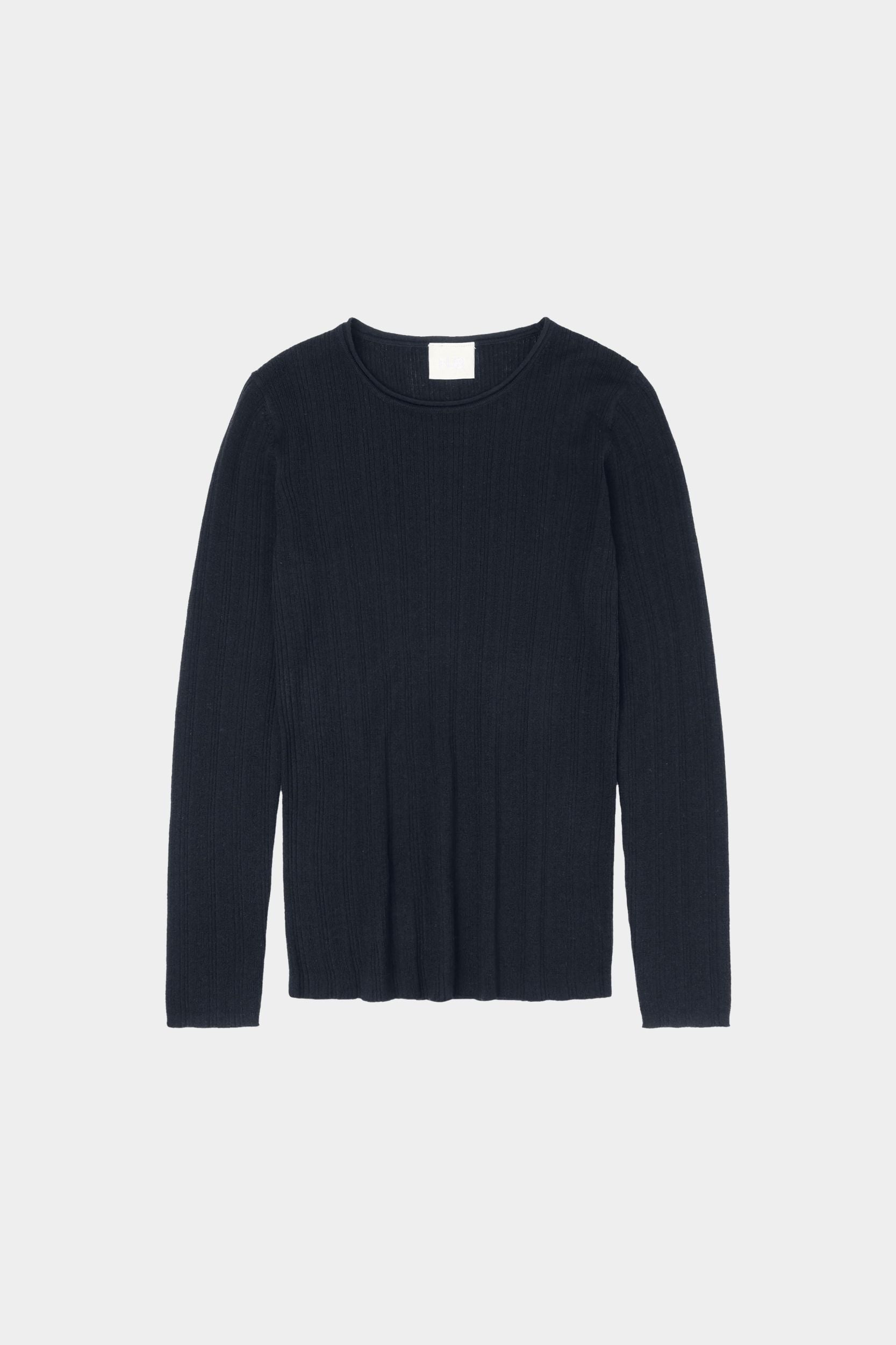Fub Rib blouse dark navy