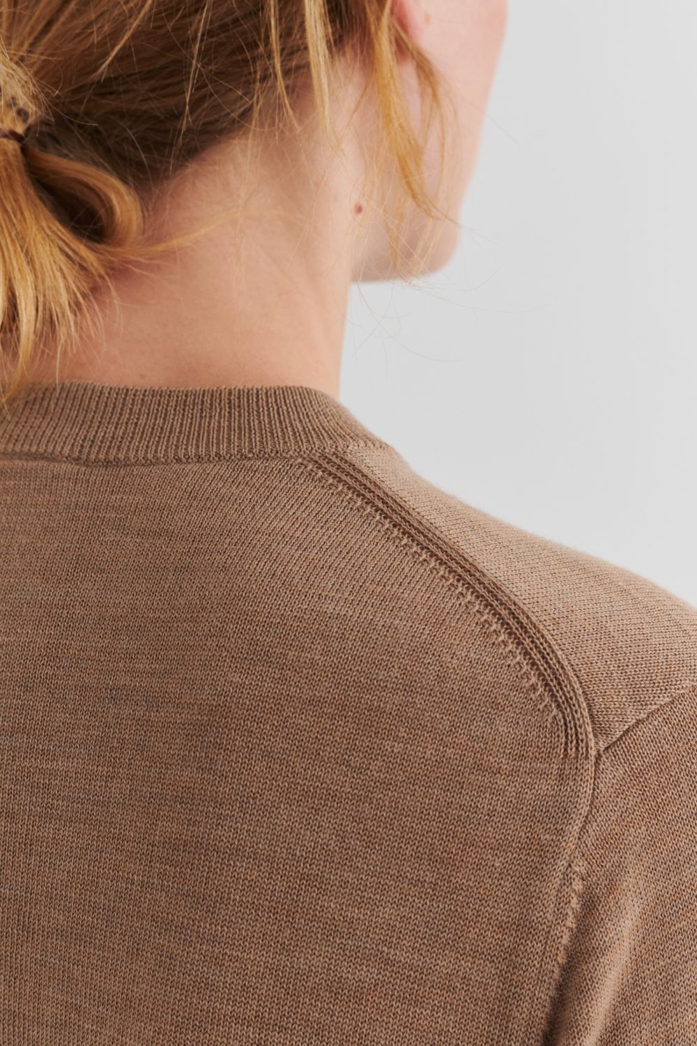 Fub Wool cardigan camel melange