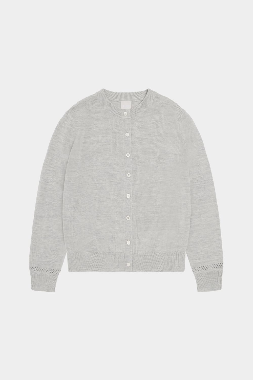 Fub Wool cardigan light grey melange