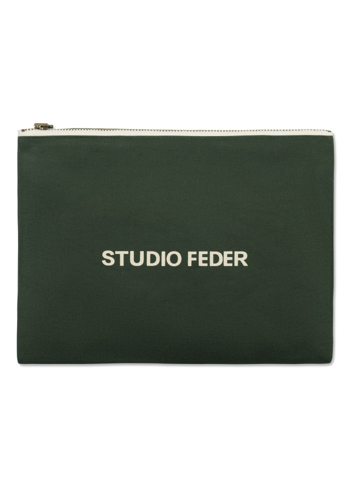 Studio Feder Melia pouch canvas Pine