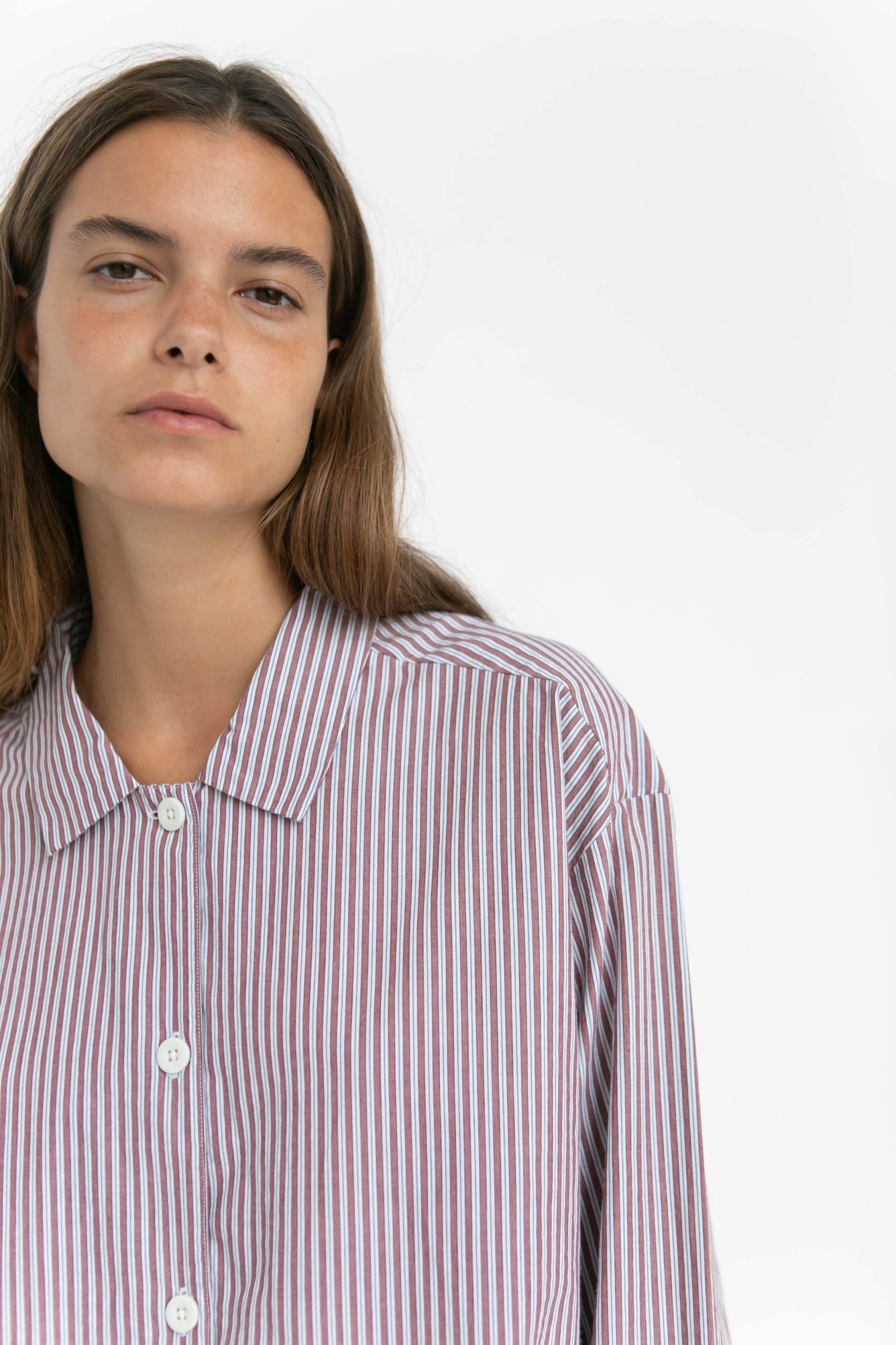 Studio Feder Malou shirt poplin Architect stripe