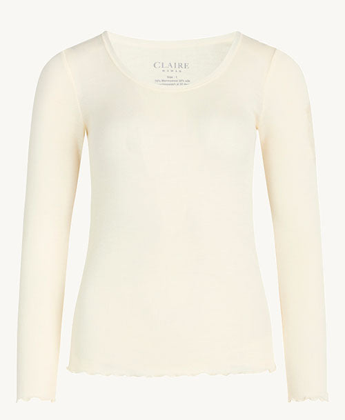 t-shirt ivory uld/silke