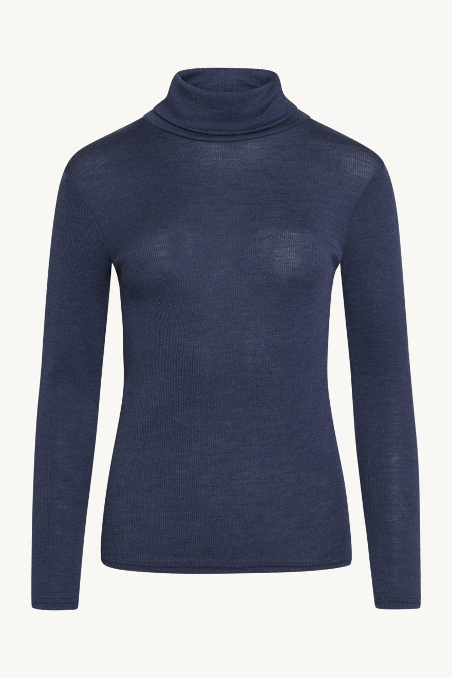 rullekrave blue melange t-shirt